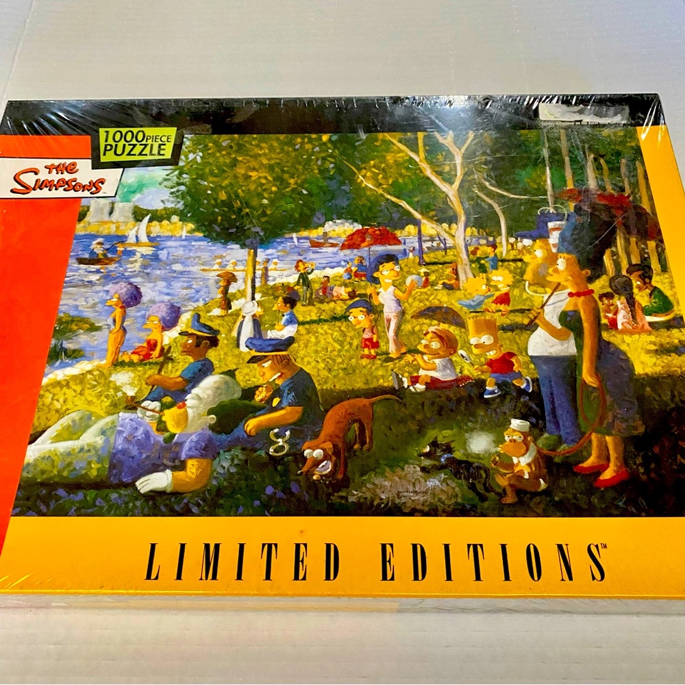 The Simpsons 1000 piece puzzle.”Sunday Afternoon on the River near the Plant”